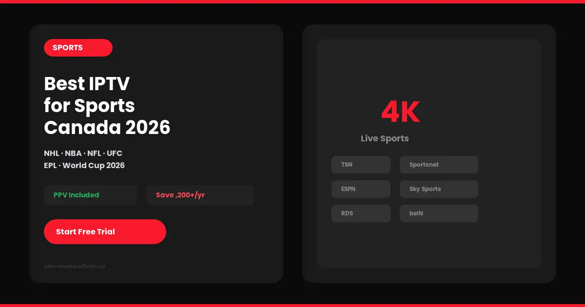 Best IPTV for Sports Canada 2026 NHL NBA NFL UFC