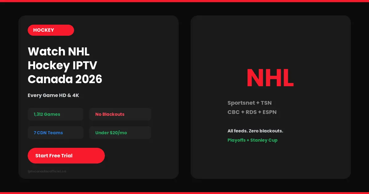 NHL Hockey IPTV Canada 2026 Watch Every Game HD 4K
