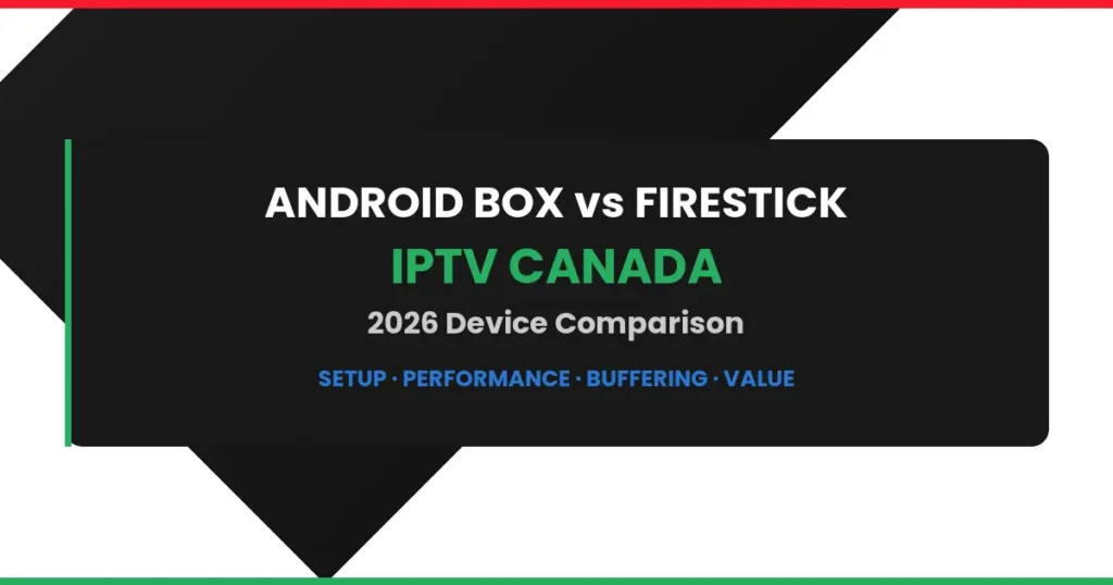 Android box vs Firestick IPTV Canada comparison banner