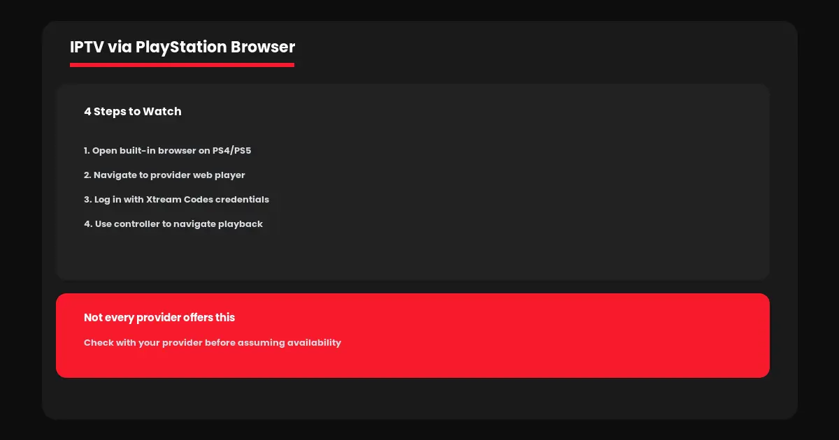 iptv on ps4 ps5 xbox canada playstation browser setup